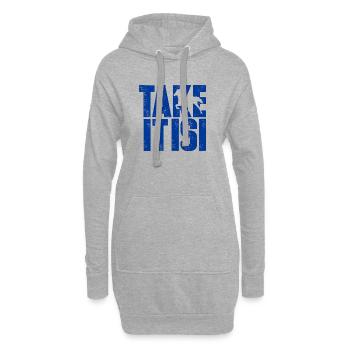Islandpferd Isländer Take it isi Reiten Geschenk - Hoodie-Kleid - Grau meliert - Vorne