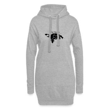 Mein Zürich - Hoodie-Kleid - Grau meliert - Vorne