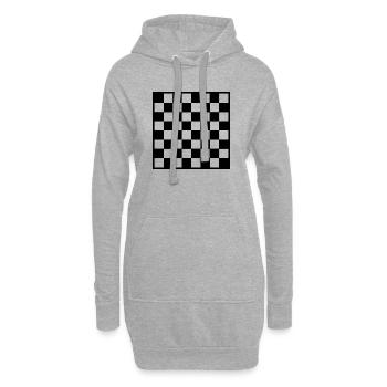 Chess | Schach - Hoodie-Kleid - Grau meliert - Vorne