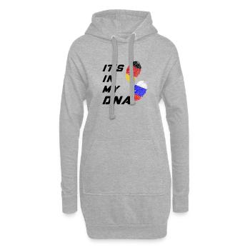 C'est dans mon ADN l'Allemagne et la Russie - Sweat-shirt à capuche long Femme - gris chiné - Devant