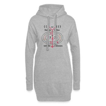 Amateurfunker, Oldies funken weil Sie`s können - Hoodie-Kleid - Grau meliert - Vorne