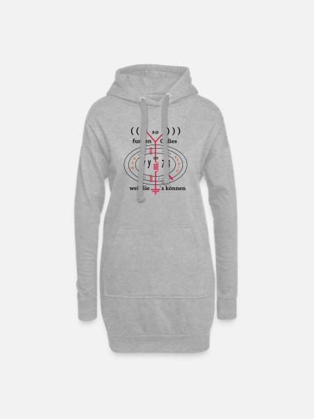 Amateurfunker, Oldies funken weil Sie`s können - Hoodie-Kleid - Grau meliert