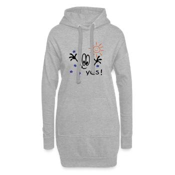 Été, Soleil, Vacances, Bandes dessinées - Sweat-shirt à capuche long Femme - gris chiné - Devant