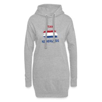 Design / idée cadeau Team Netherlands - Sweat-shirt à capuche long Femme - gris chiné - Devant