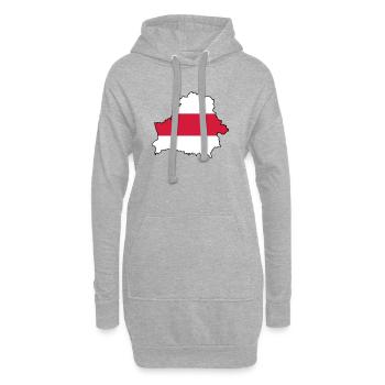Silhouette of Belarus - Hoodie-Kleid - Grau meliert - Vorne