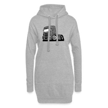 Chauffeur professionnel de véhicule poids lourd - Sweat-shirt à capuche long Femme - gris chiné - Devant