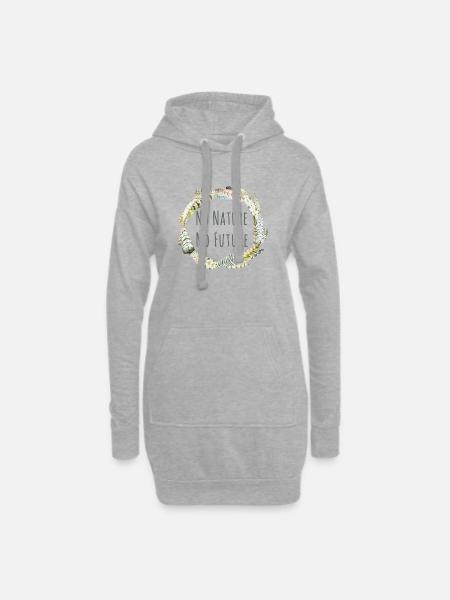 Keine Natur, keine zukünftigen Federn. - Hoodie-Kleid - Grau meliert