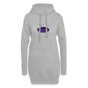 space fisherman - Sweat-shirt à capuche long Femme - gris chiné - Devant