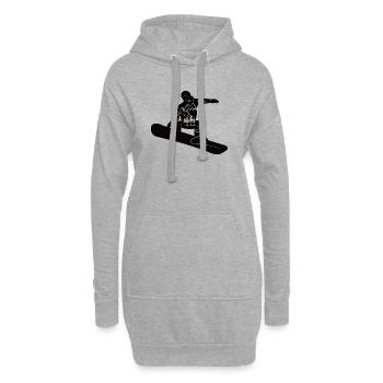 Snowboard saut pistes de ski pour snowboarders - Sweat-shirt à capuche long Femme - gris chiné - Devant