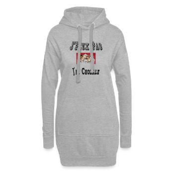 J'Peux Pas J'ai Chorale Musique Chants - Sweat-shirt à capuche long Femme - gris chiné - Devant