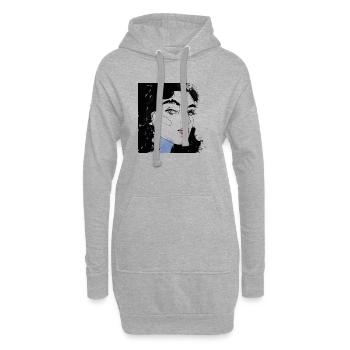 Kunst - Hoodie-Kleid - Grau meliert - Vorne