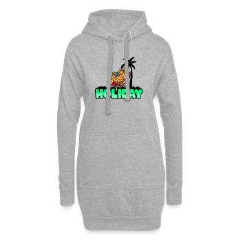 Vacances Cool Chillen Relax Palmes Vacances Plage - Sweat-shirt à capuche long Femme - gris chiné - Devant