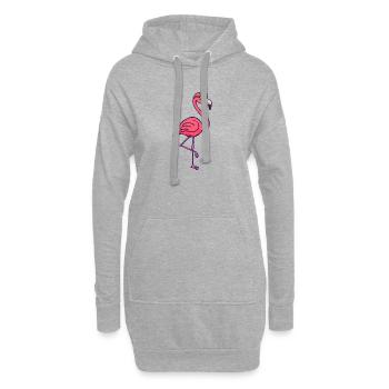 Flamingo Vacation Vacation Summer Chilling Relax - Sweat-shirt à capuche long Femme - gris chiné - Devant