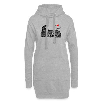 Rom Ich liebe dich - Hoodie-Kleid - Grau meliert - Vorne