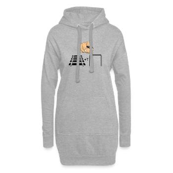 Tu ne stimules pas - Sweat-shirt à capuche long Femme - gris chiné - Devant