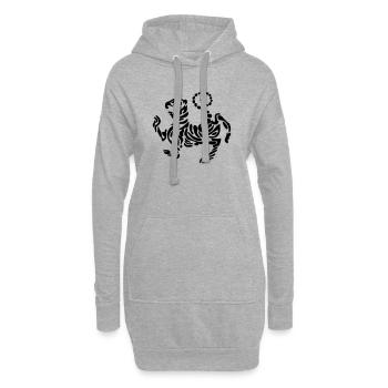 Shotokan tiger karaté logo emblème autoportant - Sweat-shirt à capuche long Femme - gris chiné - Devant