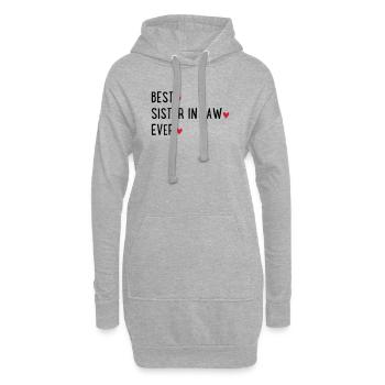 Best sister in law - Sweat-shirt à capuche long Femme - gris chiné - Devant