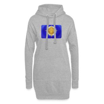 SchöpfungsLicht des göttlichen Schutzes 1 - Hoodie-Kleid - Grau meliert - Vorne