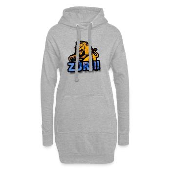 Zürich Löwe - Hoodie-Kleid - Grau meliert - Vorne
