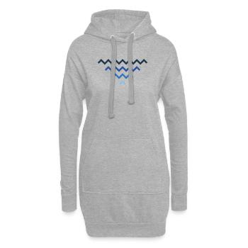 Wellen - Hoodie-Kleid - Grau meliert - Vorne