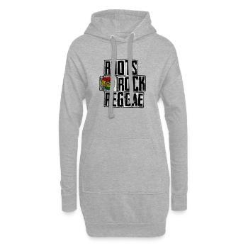 Roots Rock Reggae Design - Sweat-shirt à capuche long Femme - gris chiné - Devant