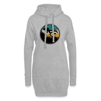 Plongée sous-marine - Sweat-shirt à capuche long Femme - gris chiné - Devant