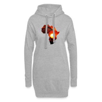 Kontinent Afrika Safari - Hoodie-Kleid - Grau meliert - Vorne
