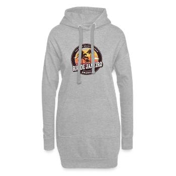 Rio de Janeiro Brasilien Vintage Beach Design - Hoodie-Kleid - Grau meliert - Vorne
