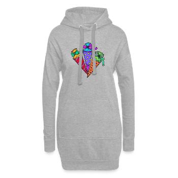 Sac d’école Début de l’école - Sweat-shirt à capuche long Femme - gris chiné - Devant