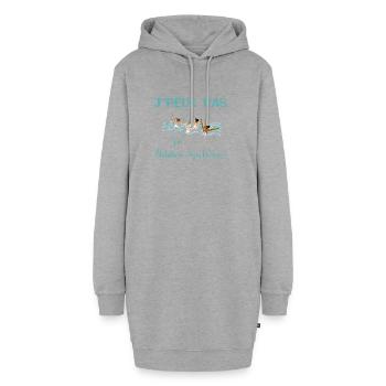 j'peux pas j'ai natation synchronisée foncé - Sweat-shirt à capuche long Femme - gris chiné - Devant