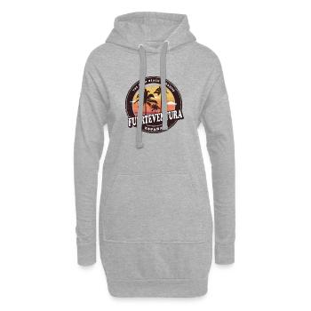 Fuerteventura Espagne Vintage Beach Design - Sweat-shirt à capuche long Femme - gris chiné - Devant