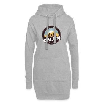 Oman Vintage Moschee Design - Hoodie-Kleid - Grau meliert - Vorne