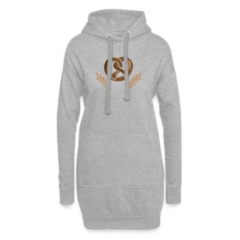Grain Baker Symbole Boulangerie Blé icône Vecteur - Sweat-shirt à capuche long Femme - gris chiné - Devant