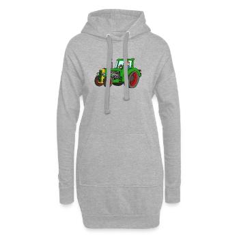 Treckerfahren - Hoodie-Kleid - Grau meliert - Vorne