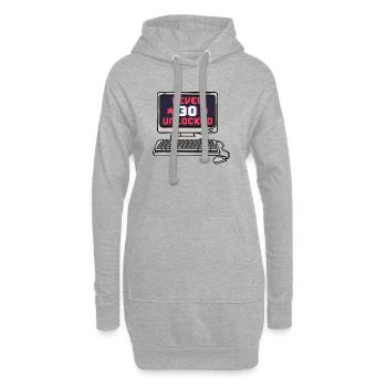 Dreißigster Geburtstag 30er 30 Jahre Alt Spruch - Hoodie-Kleid - Grau meliert - Vorne