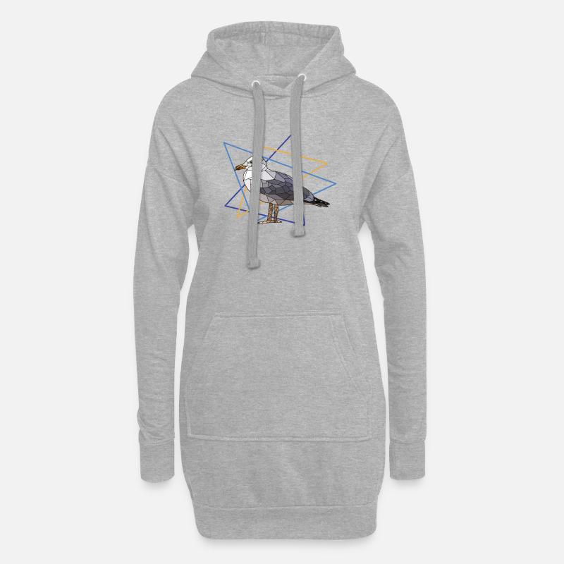 Möwe - Hoodie-Kleid - Grau meliert