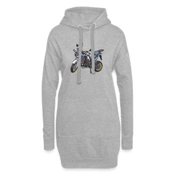 Africa Twin Enduro - solo tricolor - Hoodie-Kleid - Grau meliert - Vorne