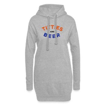 T*tties and Beer - Hoodie-Kleid - Grau meliert - Vorne