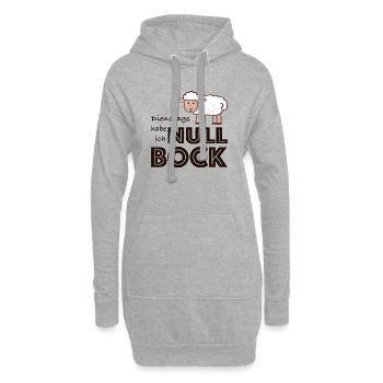Null Bock auf Dienstag - Schaf - Hoodie-Kleid - Grau meliert - Vorne