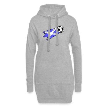 Écosse Football Fans - Sweat-shirt à capuche long Femme - gris chiné - Devant
