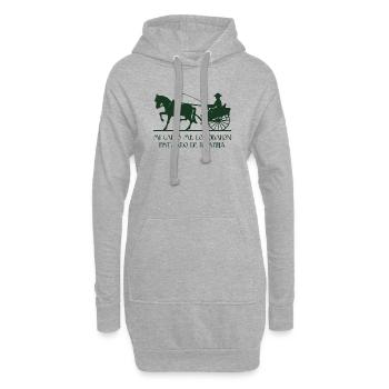 Mon chariot - Sweat-shirt à capuche long Femme - gris chiné - Devant