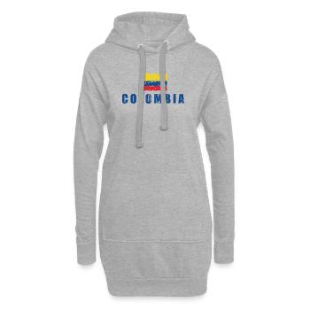 Colombie - Sweat-shirt à capuche long Femme - gris chiné - Devant