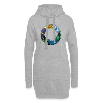 Mutter Natur Baum Umwelt - Hoodie-Kleid - Grau meliert - Vorne