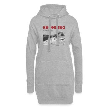 Schweizer Berge T-Shirt Appenzell Kronberg - Hoodie-Kleid - Grau meliert - Vorne