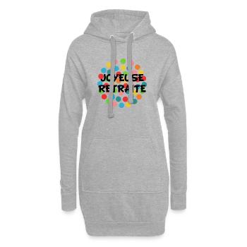 RUHESTAND. GUTER RUHESTAND. GLÜCKLICHEN RUHESTAND - Hoodie-Kleid - Grau meliert - Vorne