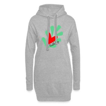 GEBURTSTAG. ALLES GUTE ZUM GEBURTSTAG. ALLES GUTE ZUM GEBURTSTAG. - Hoodie-Kleid - Grau meliert - Vorne