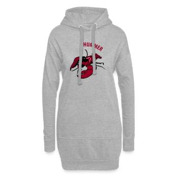 Hummer - Hoodie-Kleid - Grau meliert - Vorne