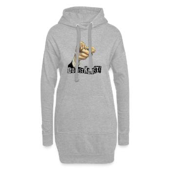 Jeder Mensch ist Kunst | DU BIST KUNST - Hoodie-Kleid - Grau meliert - Vorne