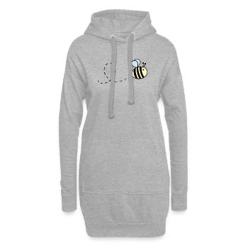 Hummel pastell fliegend - Hoodie-Kleid - Grau meliert - Vorne