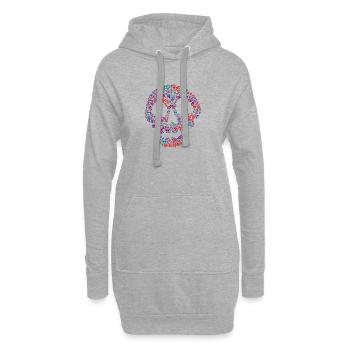 Totenkopf Fahrrad Radsport - Hoodie-Kleid - Grau meliert - Vorne